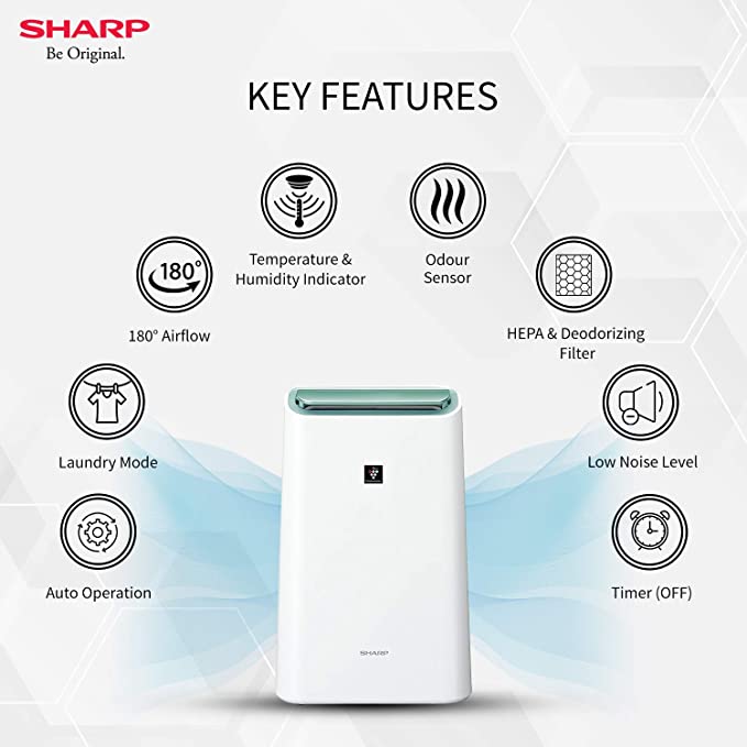 Sharp Air Purifier & Dehumidifier for Homes, Offices, Labs Auto